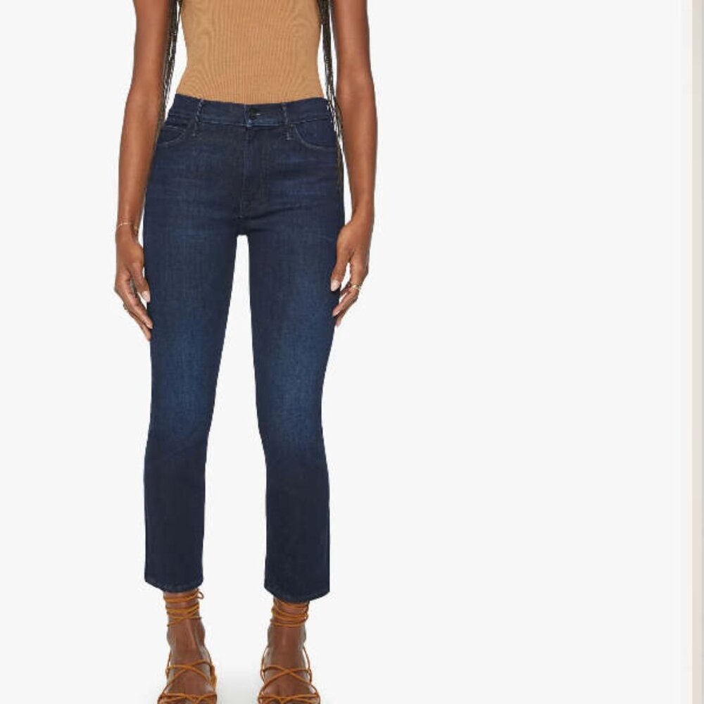 Mother The Mid Rise Dazzler Ankle Denim Jeans Now Or Never 28